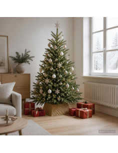 Collare per Albero di Natale Quadrato Naturale 60 x 60 x 28 cm