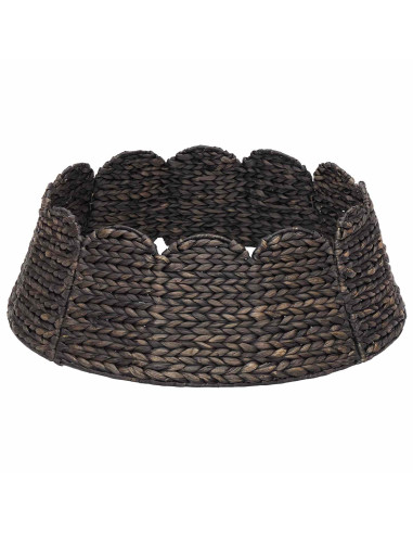 Collare per Albero di Natale Rotondo Nero Ø 75 x 25 cm