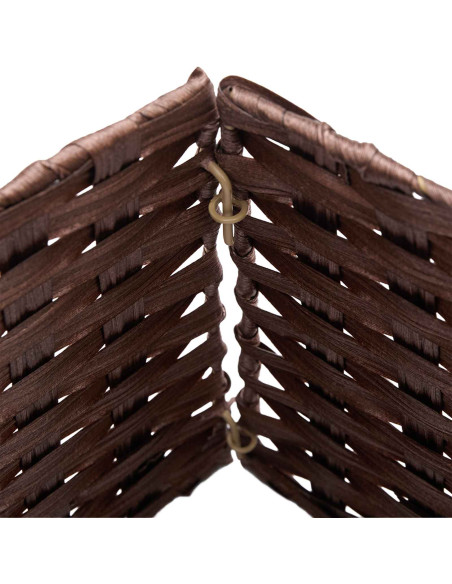 Collare per Albero di Natale Quadrato Marrone Scuro polyrattan