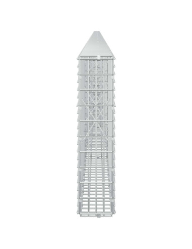 Gabione con Filo da 5 mm e Rete da 5x2,5 cm 1200x10x50 cm