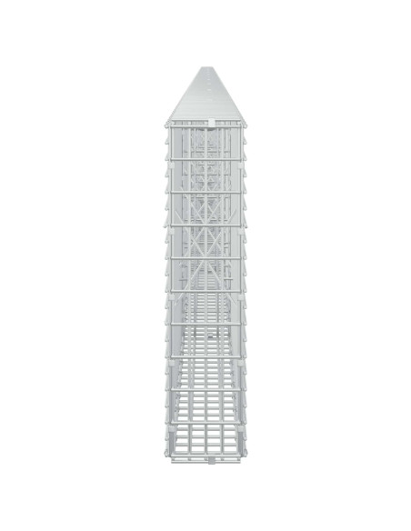 Gabione con Filo da 5 mm e Rete da 5x2,5 cm 1200x10x50 cm
