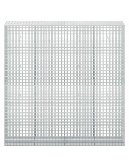 Gabione con Filo da 5 mm e Rete da 5x2,5 cm 200x50x200 cm