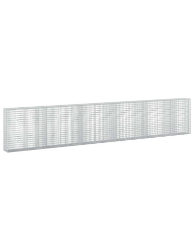 Gabione con Filo da 5 mm e Rete da 5x2,5 cm 550x30x100 cm