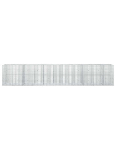 Gabione con Filo da 5 mm e Rete da 5x2,5 cm 550x30x100 cm