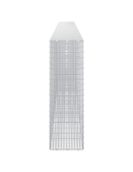 Gabione con Filo da 5 mm e Rete da 5x2,5 cm 550x30x100 cm