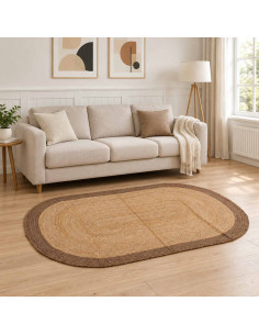 Tappeto da Area Grigio 122 x 183 cm Juta