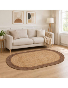 Tappeto da Area Grigio 152 x 245 cm Juta