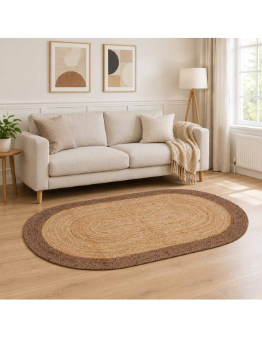 Tappeto da Area Grigio 152 x 245 cm Juta