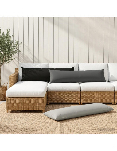 Cuscino con cuscino HEERLEN 2 pz Nero Poliestere