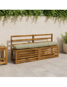 Cuscini per Panchina VIANEN 2 pz 100% Poliestere Verde chiaro