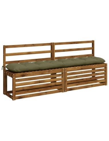 Cuscini per Panchina VIANEN 2 pz 100% Poliestere Verde Oliva