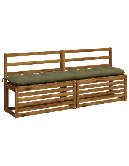 Cuscini per Panchina VIANEN 2 pz 100% Poliestere Verde Oliva