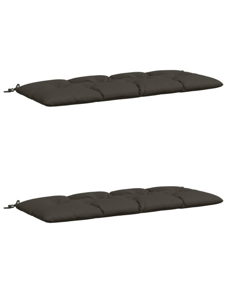 Cuscini per Panchina VIANEN 2 pz 100% Poliestere Antracite