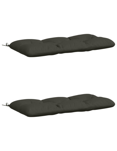 Cuscini per Panchina VIANEN 2 pz 100% Poliestere Antracite