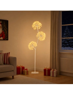 Albero di Natale a LED a forma di S Bianco 18 x 18 x 150 cm
