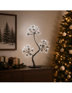 Albero di Natale a LED a forma di S 2 pz Nero 18 x 18 x 45 cm