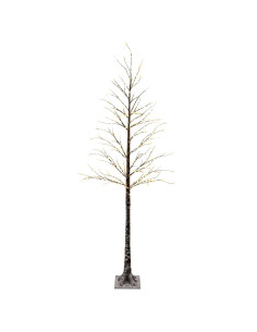 Albero di Natale LED innevato Marrone 25 x 25 x 240 cm Plastica 2
