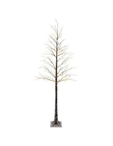 Albero di Natale LED innevato Marrone 25 x 25 x 240 cm Plastica