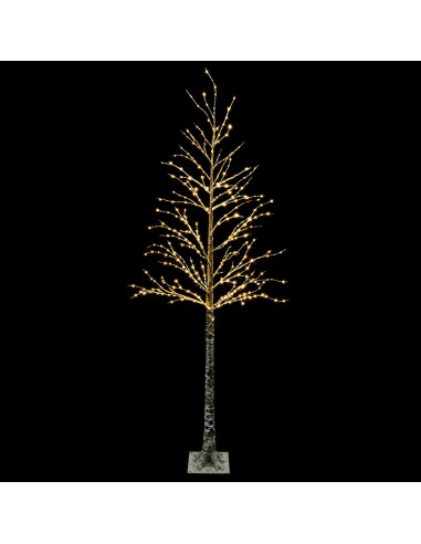 Albero di Natale LED innevato Marrone 25 x 25 x 240 cm Plastica