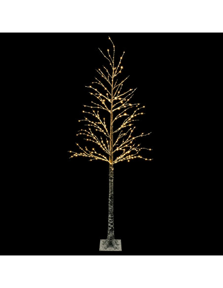 Albero di Natale LED innevato Marrone 25 x 25 x 240 cm Plastica