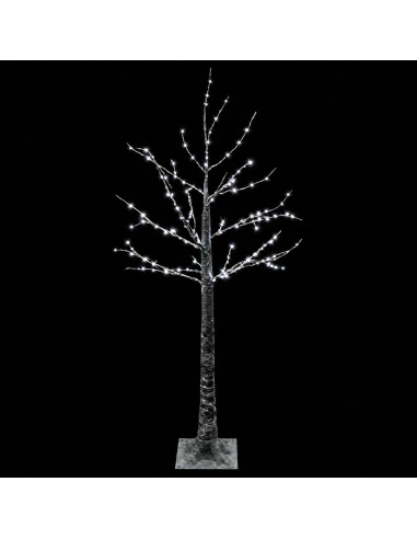 Albero di Natale LED innevato Marrone 22 x 22 x 120 cm Plastica