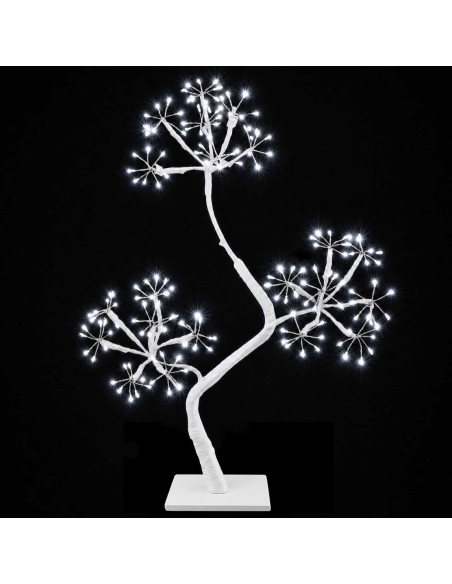 Albero di Natale a LED a forma di S 2 pz Bianco 18 x 18 x 45 cm