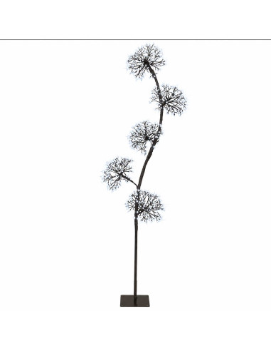 Albero di Natale a LED a forma di S Nero 20 x 20 x 175 cm