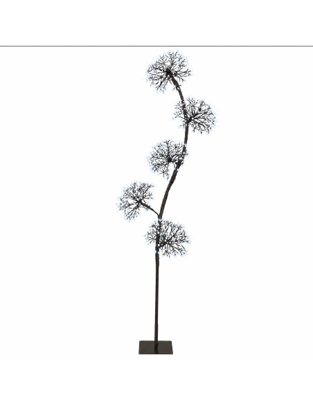 Albero di Natale a LED a forma di S Nero 20 x 20 x 175 cm