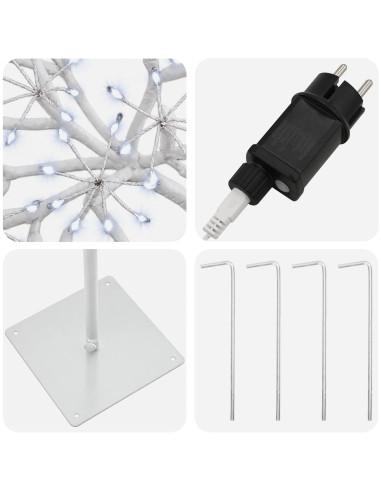 Albero di Natale a LED a forma di S Bianco 18 x 18 x 150 cm