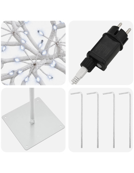 Albero di Natale a LED a forma di S Bianco 18 x 18 x 150 cm