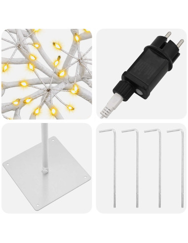 Albero di Natale a LED a forma di S Bianco 18 x 18 x 150 cm