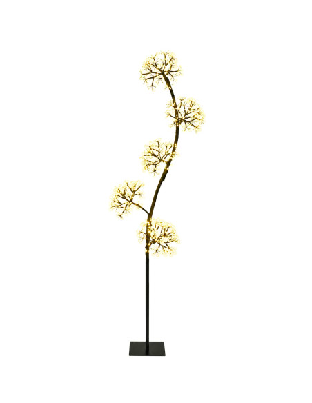 Albero di Natale a LED a forma di S Nero 20 x 20 x 175 cm