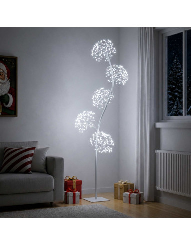 Albero di Natale a LED a forma di S Bianco 20 x 20 x 175 cm