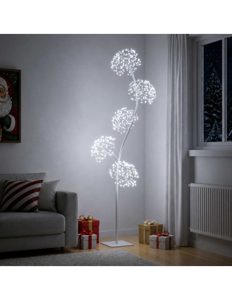 Albero di Natale a LED a forma di S Bianco 20 x 20 x 175 cm