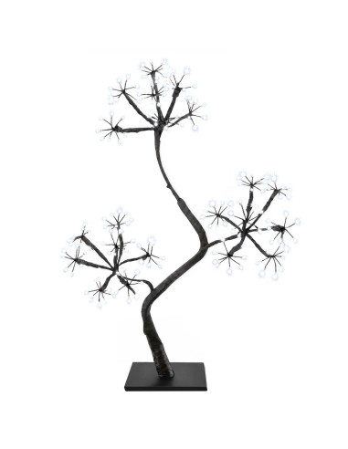 Albero di Natale a LED a forma di S 2 pz Nero 18 x 18 x 45 cm