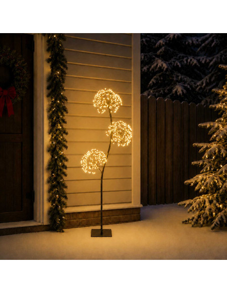 Albero di Natale a LED a forma di S Nero 18 x 18 x 150 cm
