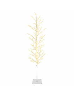 Albero di Natale a betulla Bianco 20 x 20 x 180 cm Acciaio 2