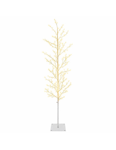 Albero di Natale a betulla Bianco 20 x 20 x 180 cm Acciaio