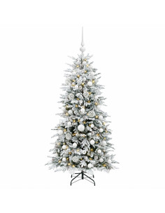 Albero di Natale artificiale con palline 120 cm 150 LED 2