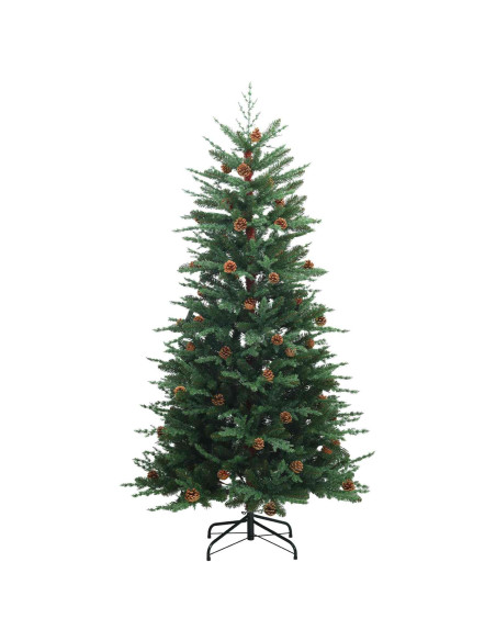Albero di Natale Artificiale con Rami Pieghevoli 120 cm 150 LED