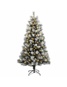 Albero di Natale Artificiale con Rami Pieghevoli 180 cm 300 LED 2