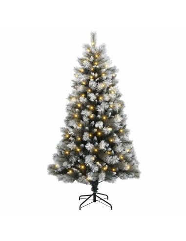 Albero di Natale Artificiale con Rami Pieghevoli 180 cm 300 LED