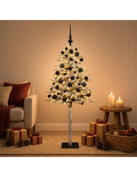 Albero di Natale Artificiale con Palline 120 cm 150 LED