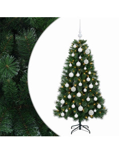 Albero di Natale artificiale con palline 120 cm 150 LED 2