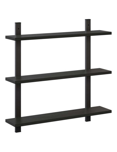 Scaffale da parete Rovere Nero 60.5 x 13.5 x 58.5 cm