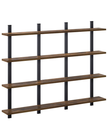 Scaffale da parete Rovere Fumo 102 x 13.5 x 80 cm