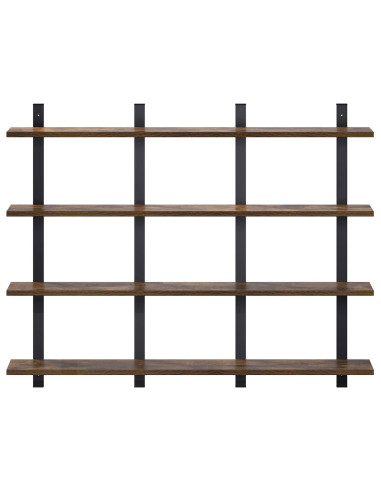 Scaffale da parete Rovere Fumo 102 x 13.5 x 80 cm