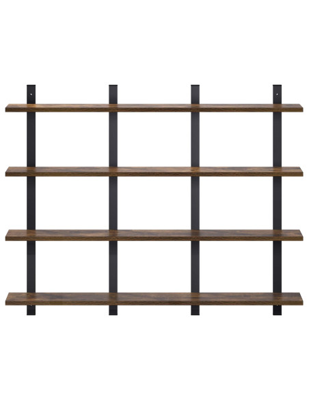 Scaffale da parete Rovere Fumo 102 x 13.5 x 80 cm
