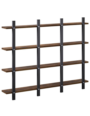 Scaffale da parete Rovere Fumo 102 x 13.5 x 80 cm