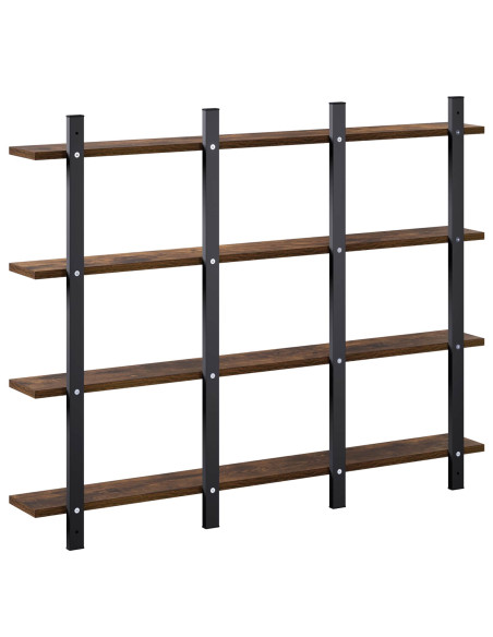 Scaffale da parete Rovere Fumo 102 x 13.5 x 80 cm
